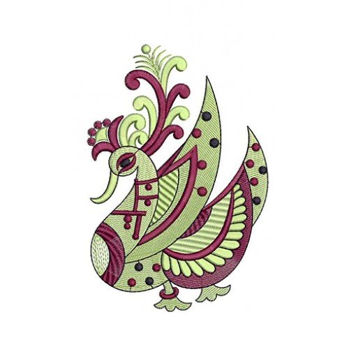 Kalamkari Peacock Embroidery Design 20094