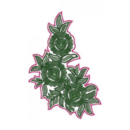 Sequein Flower Embroidery Design 20116