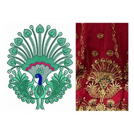 Peacock Applique Embroidery Design 20211