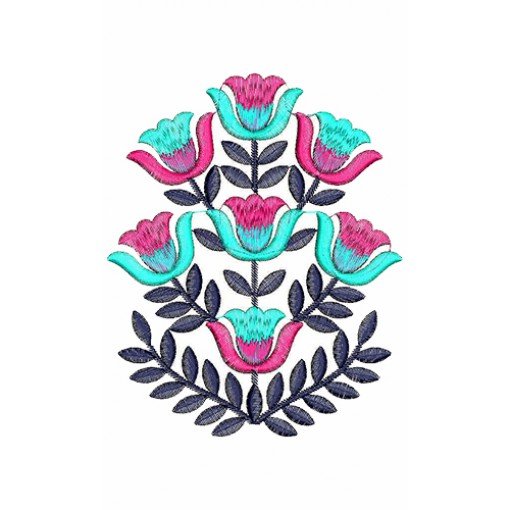 Pink Rose Applique Embroidery Design 20240