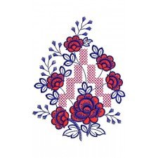 Cross Stitch Butta Embroidery Design 20499