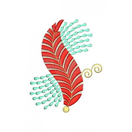 Feather Applique Embroidery Design 20720