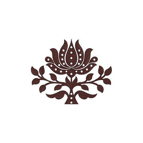 Lotus Applique Embroidery Design 20796