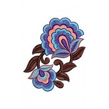 Aglitter Flower Patch Embroidery Design 20877