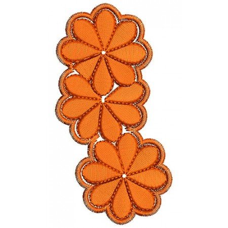 Trio Flower Applique Embroidery Design 20960