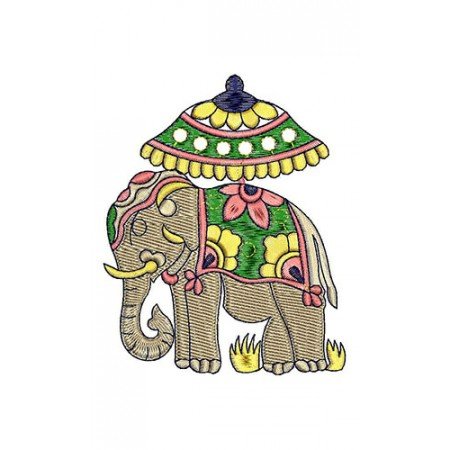 Home Decor Elephant Applique Embroidery Design 20987