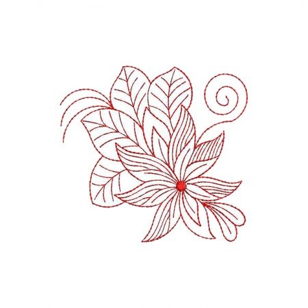 Flower Embroidery Design Patch 21008