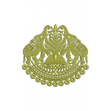 Cheerful Elephant Embroidery Design 21046