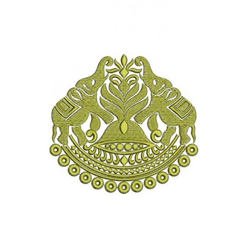 Cheerful Elephant Embroidery Design 21046