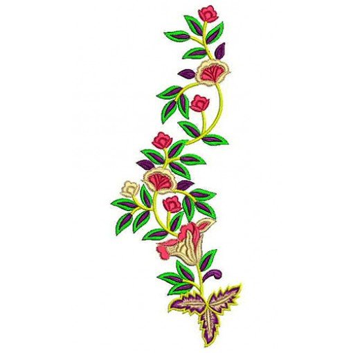 Tetove Leaf And Flower Embroidery Design 21063