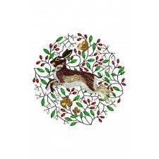 Jumping Bunny Rabbit Embroidery Design 21138