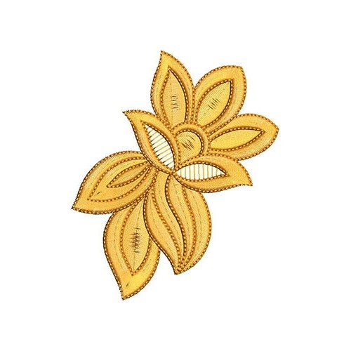 Half Flower Embroidery Design 21161