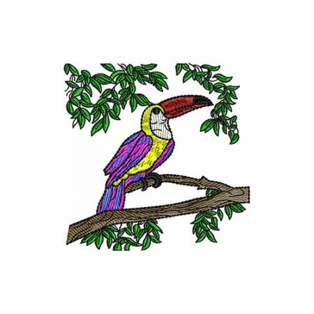 Colorful Bird Embroidery 21184
