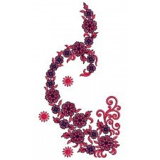 Flower Bud Centerpiece Embroidery 21190