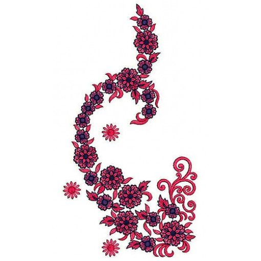 Flower Bud Centerpiece Embroidery 21190