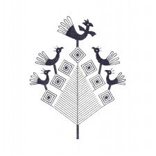 Decorative Bird Patch Embroidery Design 21224