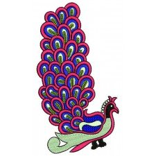 Subtle And Vibrant Peacock Embroidery 21312