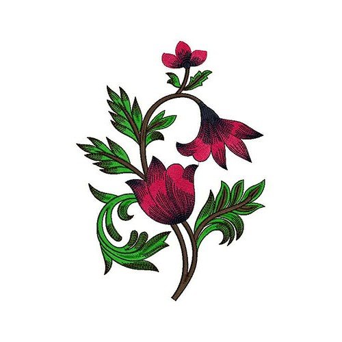 Floral Applique Embroidery Design 21323