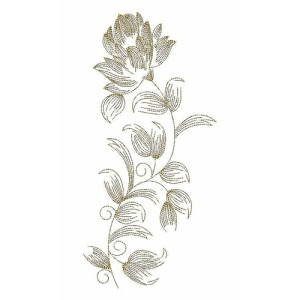 Fern Leaves Applique Embroidery Design 21324
