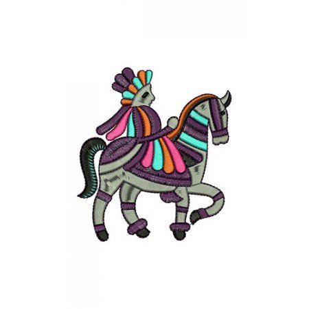 Horseman Toile Embroidery Design 21341