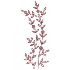 Heirloom Flower Applique Embroidery Design 21366