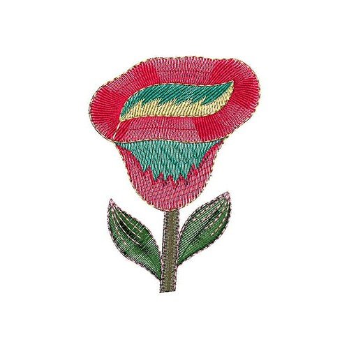 Rainbow Mix Tulips Flowers Applique Embroidery Design 21370