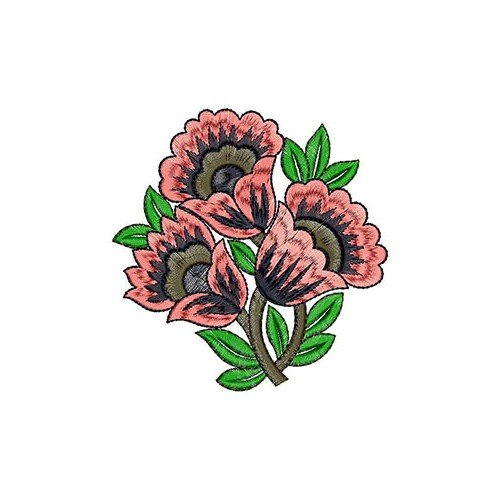Machine Embroidery Applique Flower Design