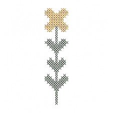 Vintage Cross Stitch Linen Embroidery Design 21378