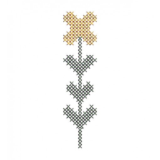Vintage Cross Stitch Linen Embroidery Design 21378