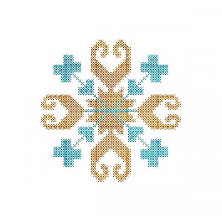 Cross Stitch Snowflakes Embroidery Design 21379
