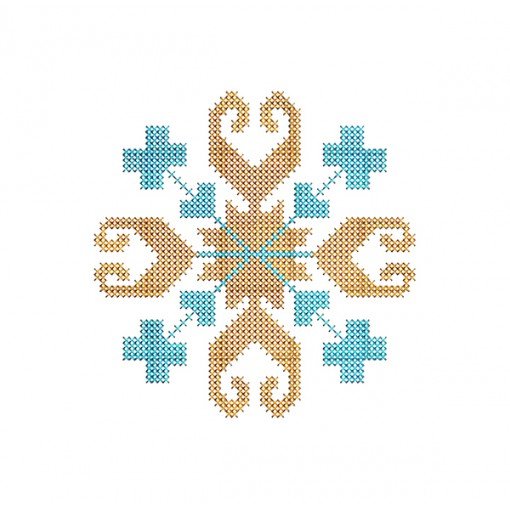Cross Stitch Snowflakes Embroidery Design 21379