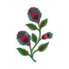Floral Rose Flower Patch Embroidery Design 21383