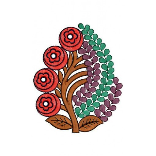 Japanese Flower Patch Embroidery Design 21385