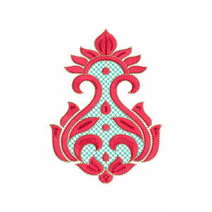 Decorative Patches With Cross Stitch Embroidery Design 21393