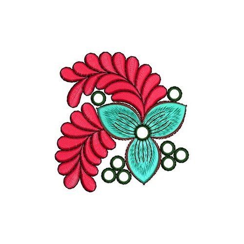 Hydrangea Flower Floral Patch Embroidery Design 21396