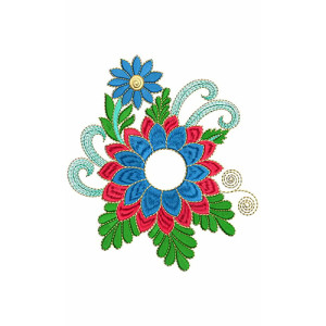 Lotus Flower Embroidery Designs 21399