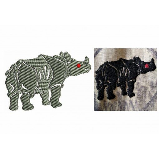Rare Southern White Rhino Embroidery 21423 Rare Southern White Rhino Embroidery 21423