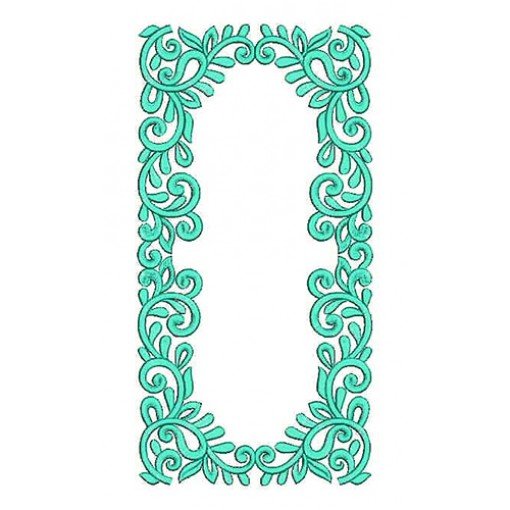 Fancy Frame Embroidery Design 21457