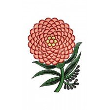Red Rose Flower Patch Embroidery Design 21464