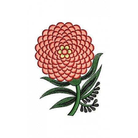 Red Rose Flower Patch Embroidery Design 21464