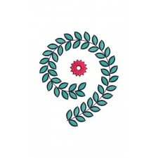 Germany Leaf Wreath Patch Embroidery Design 21465