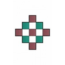 Germany Squares Shapes Patch Embroidery Design 21470