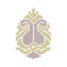 Paisley Shape Cross Stitch Embroidery Design 21473
