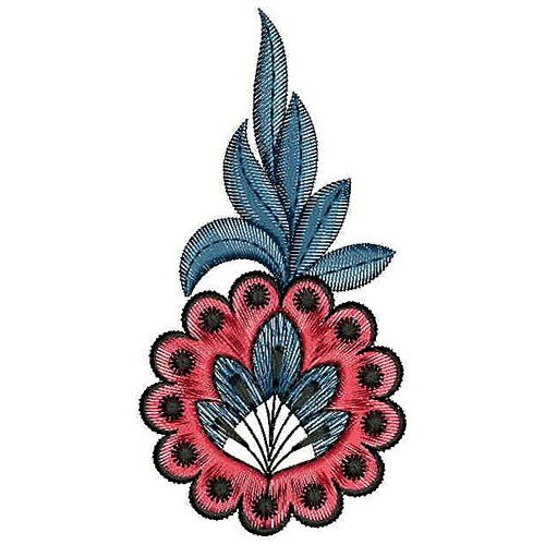 India Attractive Flower Patch Embroidery Design 21508