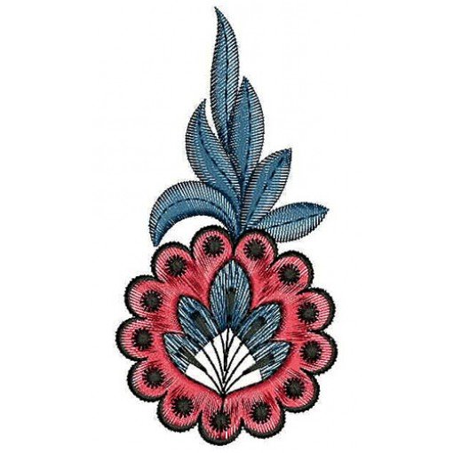 India Attractive Flower Patch Embroidery Design 21508