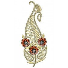 Kerala Paisley Shape Patch Embroidery Design 21509