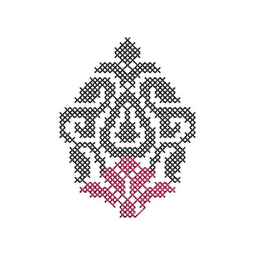 Fashionable Cross Stitch Patch Embroidery Design 21513