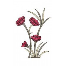 Kerala Gladiolus Flower Patch Embroidery Design 21533