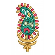 Indian Traditional Paisley Applique Embroidery Design 21537