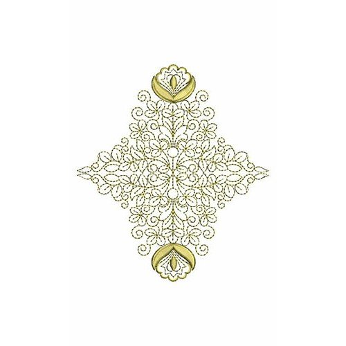 Simple Flower Swirl Applique Embroidery Design 21559